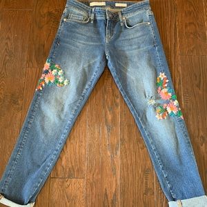 Pilcro and the Letterpress Embroidered Jeans